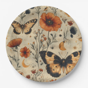 Plato De Papel Mariposa Silvestre Vintage (7)