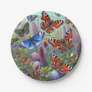 Plato De Papel Mariposas