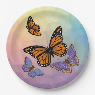 PLATO DE PAPEL MARIPOSAS