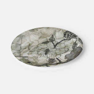 Plato De Papel Mariposas árabes II