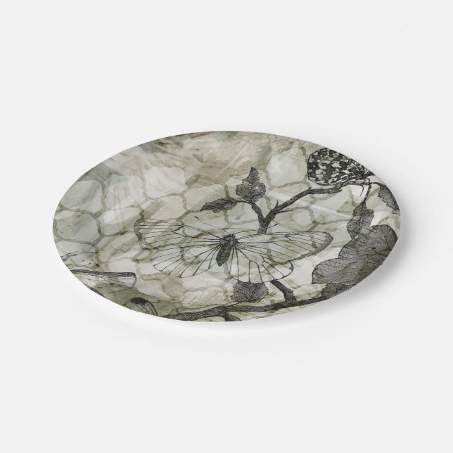 Plato De Papel Mariposas árabes II (Angular)