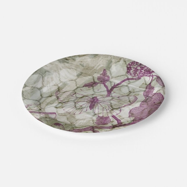 Plato De Papel Mariposas árabes IV (Angular)