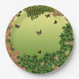 Plato De Papel Mariposas de la mañana