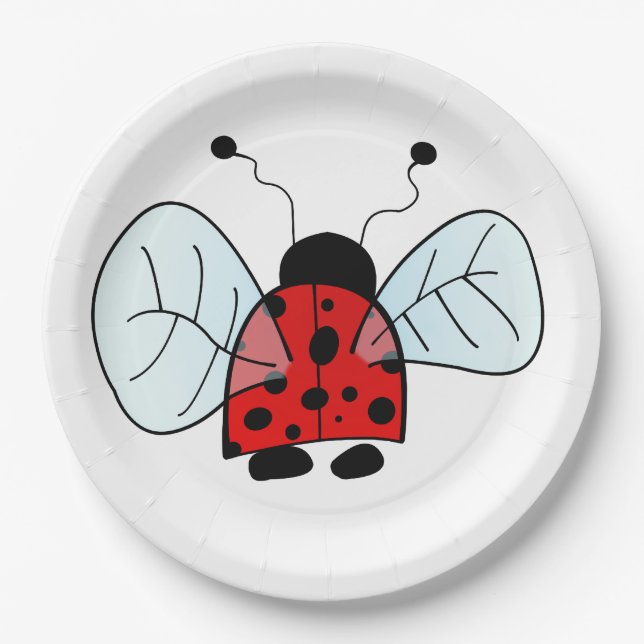 Plato De Papel Mariquita (Anverso)