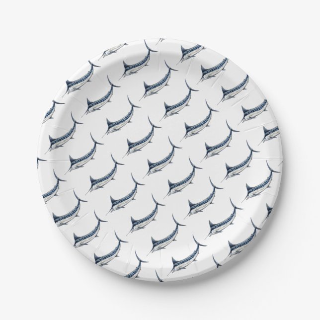 Plato De Papel Marlin azul-redbubble (Anverso)