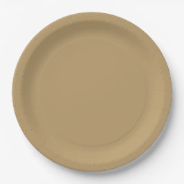 Plato de papel marrón neutro