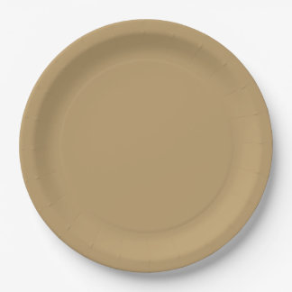 Plato de papel marrón neutro