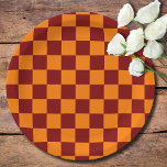 Plato De Papel Marrón y Naranja de cosecha de vintage<br><div class="desc">Marrón y Naranja de cosecha de vintage</div>
