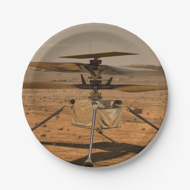 Plato De Papel Mars Ingenuity Helicopter (Anverso)