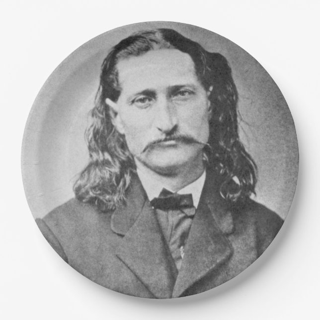 Plato De Papel Marshal Wild Bill Hickok Antiguo Cañero Occidental (Anverso)
