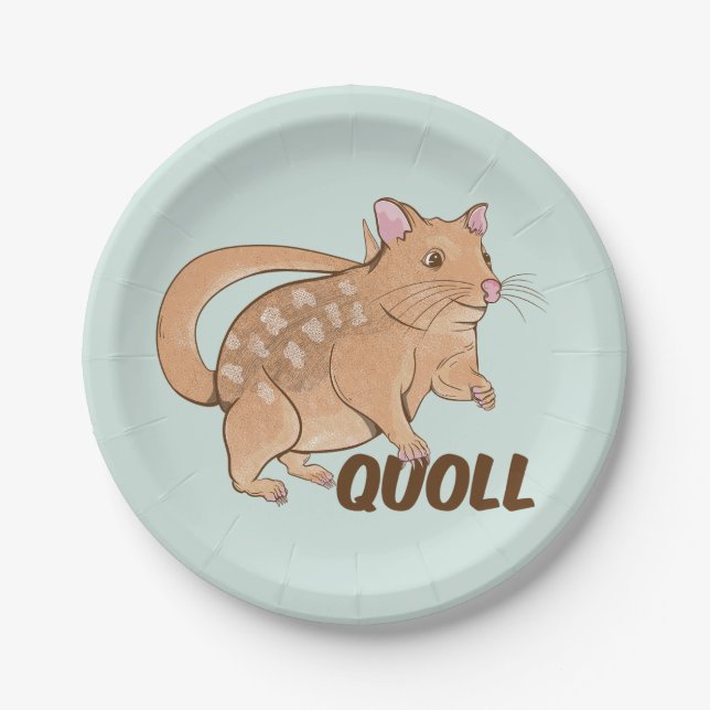 Plato De Papel Marsupial australiano Quoll (Anverso)