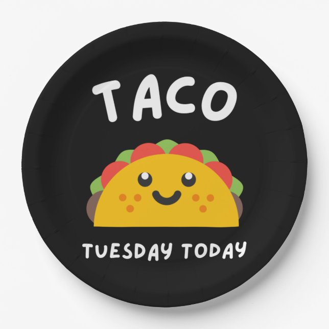 PLATO DE PAPEL MARTES DE TACO HOY (Anverso)