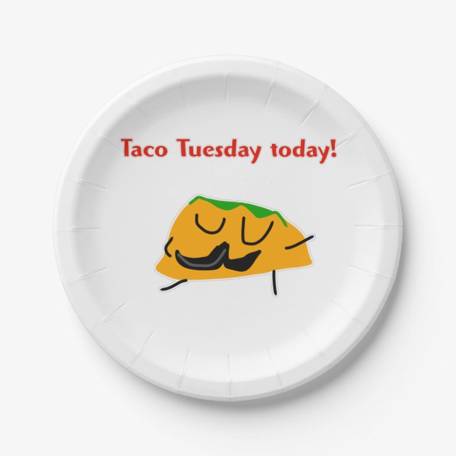 Plato De Papel Martes de Taco hoy! (Anverso)