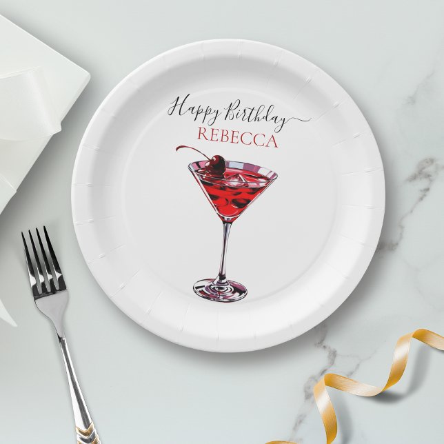 Plato De Papel Martiña de cereza Fiesta de cumpleaños (Subido por el creador)