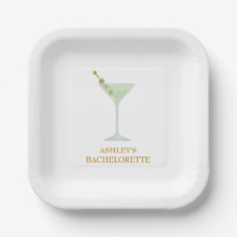 Plato De Papel Martini Cocktail Wedding Favor Bridal Shower