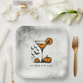 Plato De Papel Martini de Calabaza