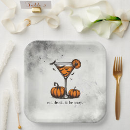 Plato De Papel Martini de Calabaza