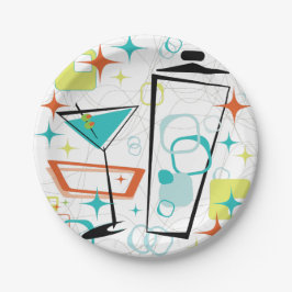 Plato De Papel Martinis una placa del fiesta del Ir-Ir