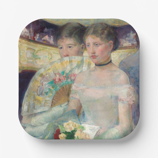 Plato De Papel Mary Cassatt - El Palco (Anverso)