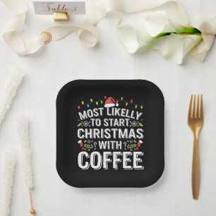 Plato De Papel Más Probable Que Empiece La Navidad Con La Familia