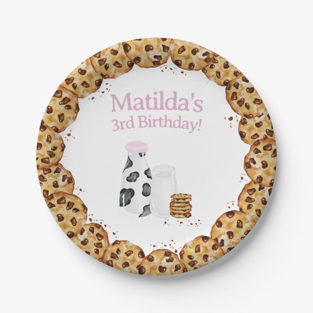 Plato De Papel Masa de leche y cookie crumb Mesa de fiesta de cum (Anverso)