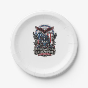 Plato De Papel Máscara Patriótica Guardia Libertad Militar Inspir