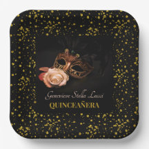 Mascarada elegante y rosa blanco