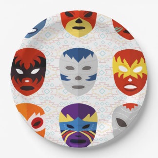Plato De Papel Máscaras de lucha libre