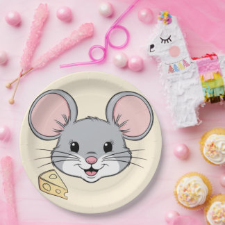 Plato De Papel mascota de ratones de Guay personalizado Cumpleaño