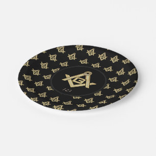 Plato De Papel Masonic Golden Rush