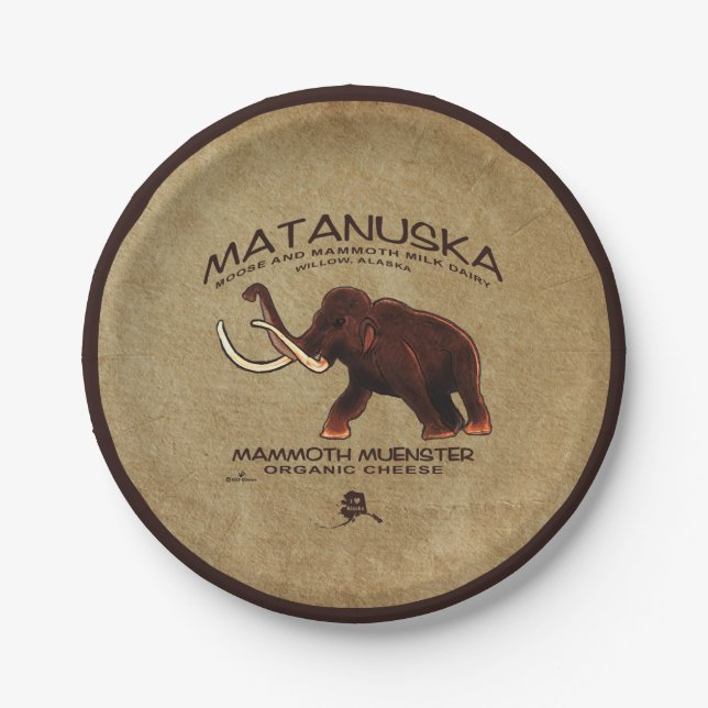 Plato De Papel Matanuska Mammoth Muenster Cheese (Anverso)