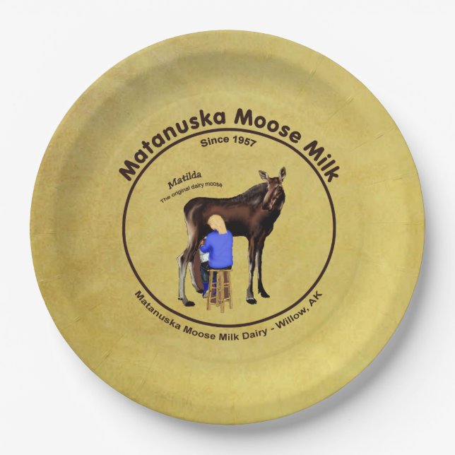 Plato De Papel Matanuska Moose Milk (Anverso)