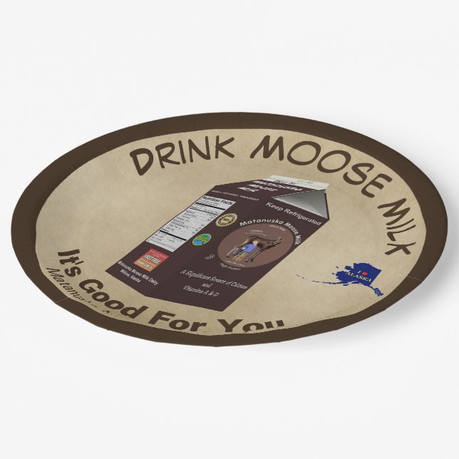 Plato De Papel Matanuska Moose Milk (Angular)