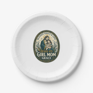 Plato De Papel Maternidad de Jesús Micro Identidades Camiseta Fe