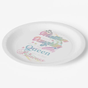 Plato De Papel Mather y su hija son su reina,