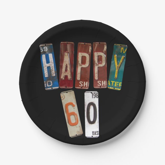 Plato De Papel matrículas oxidadas por 60 años (Anverso)