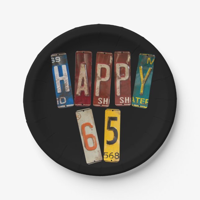 Plato De Papel matrículas oxidadas por 65 años (Anverso)