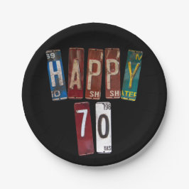 Plato De Papel matrículas oxidadas por 70 años