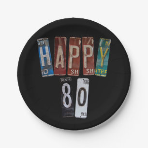 Plato De Papel matrículas oxidadas por 80 años
