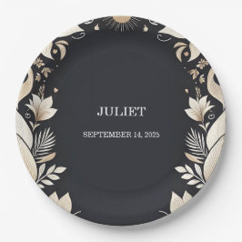 Plato De Papel Matrimonio tradicional Vow Renovación de Ducha Bri