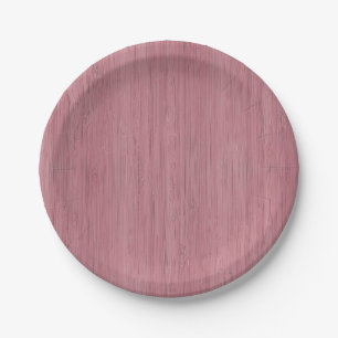 Plato De Papel Mauve Purple Bamboo Madera Grano