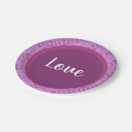 Plato De Papel Mauve Y Púrpura