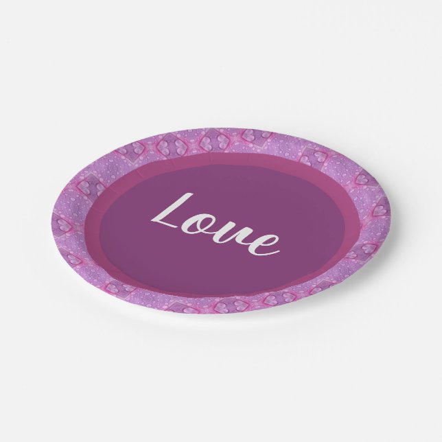 Plato De Papel Mauve Y Púrpura (Angular)