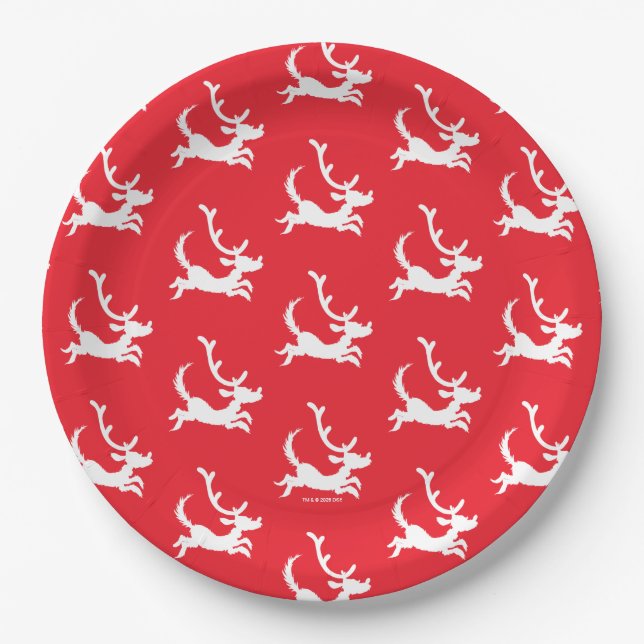 Plato De Papel Max the Reindeer Silhouette (Anverso)