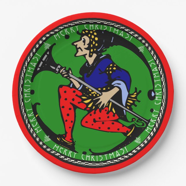 Plato De Papel Maxfield Parrish-y Navidades Elf (Bandeja de cooki (Anverso)