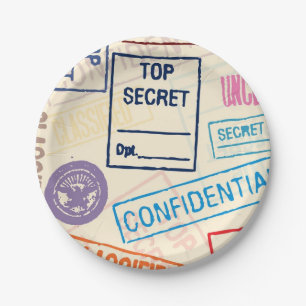 Plato De Papel Máximo secreto - guarde hacia fuera
