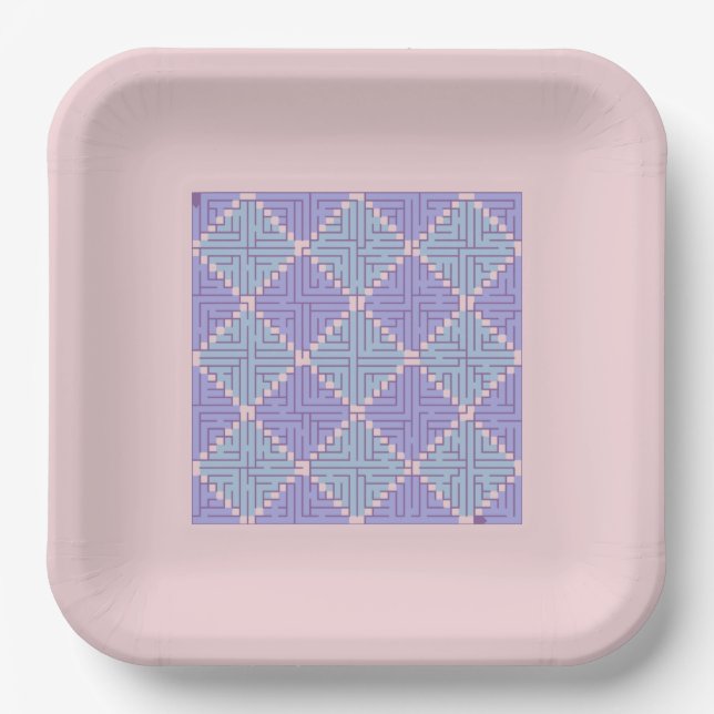 Plato De Papel Maze Patchwork (Anverso)