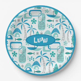 Plato De Papel MCM Hawaiian Village – Blue