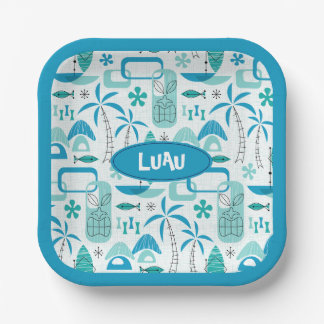 Plato De Papel MCM Hawaiian Village – Blue