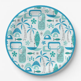 Plato De Papel MCM Hawaiian Village – Blue